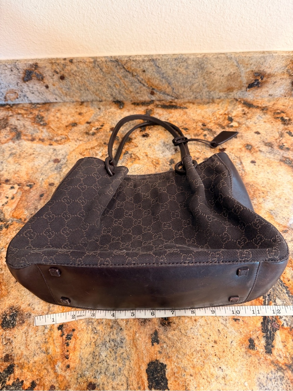 Gucci Brown Denim Small Tote - Picture 11 of 13